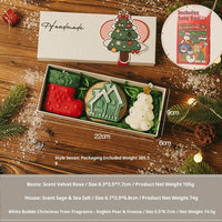 HKM-046355 Christmas Aromatherapy Candle Gift Box - Handmade Soy Wax Scented Candles in Festive Designs