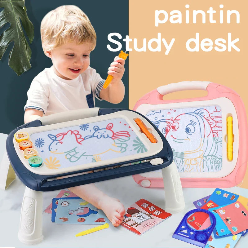 HKM-046803 Erasable Magnetic Drawing Board Table for Children - Creative Art and Learning Toy
