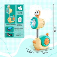 HKM-046867 Automatic Bubble Blower Toy - Cartoon Snail Shape, Rechargeable 20-Hole Bubble Machine for Ages 5 and Up