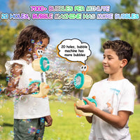 HKM-046867 Automatic Bubble Blower Toy - Cartoon Snail Shape, Rechargeable 20-Hole Bubble Machine for Ages 5 and Up