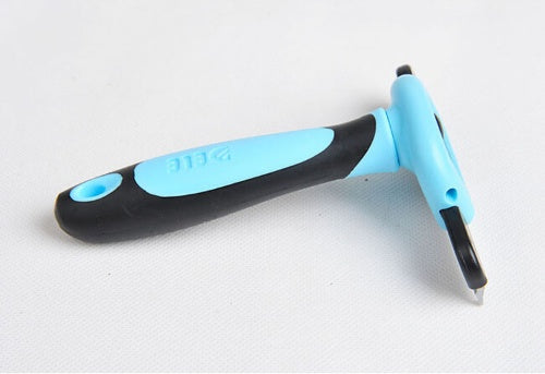 HKM-046931 Pet Hair Removal Comb for Long Hair Pets - Effective Dead Hair and Fuzzy Hair Remover