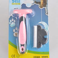 HKM-046931 Pet Hair Removal Comb for Long Hair Pets - Effective Dead Hair and Fuzzy Hair Remover