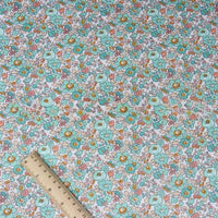 HKM-047059 Small Flower Print Fabric in Yellow and Green for Spring and Summer