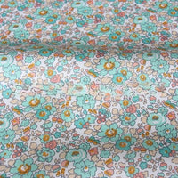 HKM-047059 Small Flower Print Fabric in Yellow and Green for Spring and Summer