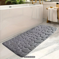 HKM-047123 Small Stone Block Embossed Non-Slip Kitchen Mat in Various Colors - 50x120cm Cotton