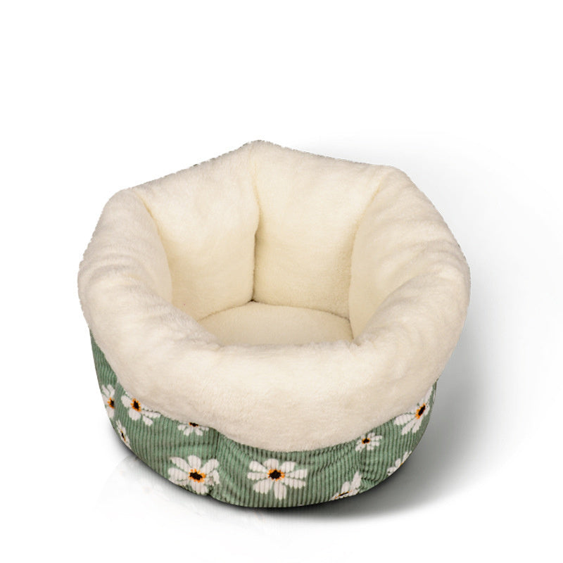 HKM-047187 Cozy Winter Cat Litter Pad - Washed Cotton Cover with PP Cotton Filling, Machine Washable