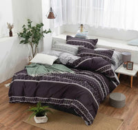 HKM-047379 Three-Piece Printed Bedding Set in Various Sizes - Soft Polyester Cotton Home Textile