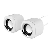 HKM-047443 Mini Desktop Audio Speakers with Bass and Stereo Sound, 3.5mm Universal Connection, ABS Material