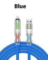 HKM-047635 240W Colorful Breathing Light Fast Charge USB Cable with Multiple Interfaces
