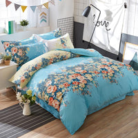HKM-047699 Aloe Floral Cotton Polyester Bedding Set - Four-Piece for 2.0m Bed