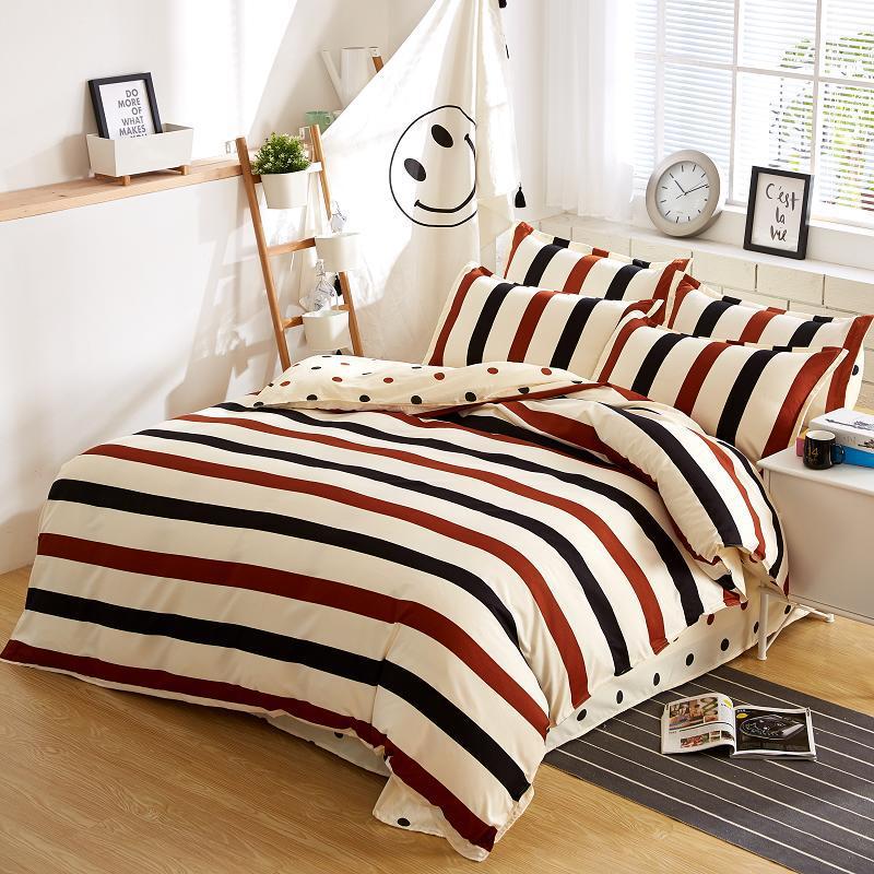 HKM-047699 Aloe Floral Cotton Polyester Bedding Set - Four-Piece for 2.0m Bed