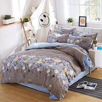 HKM-047699 Aloe Floral Cotton Polyester Bedding Set - Four-Piece for 2.0m Bed