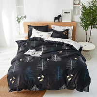 HKM-047699 Aloe Floral Cotton Polyester Bedding Set - Four-Piece for 2.0m Bed