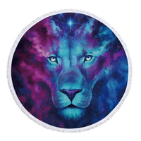 HKM-047699 Round Microfiber Beach Towel - 150cm x 150cm, Lightweight & Quick-Drying