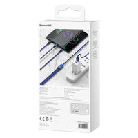 HKM-047763 Rapid Series 3-in-1 Charging Cable - Compatible with Lightning, Micro USB, and Type-C, 1.2m, Dark Blue