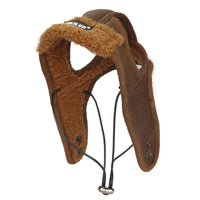 HKM-047891 Stylish European and American PU Dog Leather Cap in Brown and Black for All Sizes