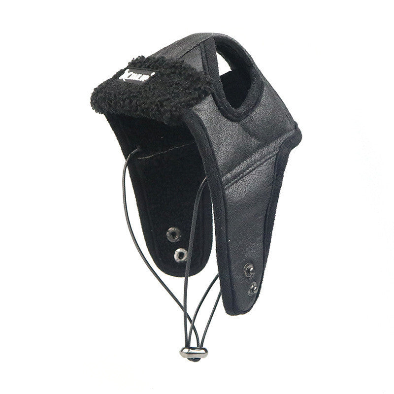 HKM-047891 Stylish European and American PU Dog Leather Cap in Brown and Black for All Sizes
