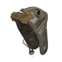 HKM-047891 Stylish European and American PU Dog Leather Cap in Brown and Black for All Sizes