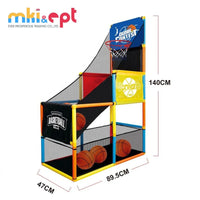 HKM-048019 Single Basket Shooting Training Game for Kids - Indoor/Outdoor Basketball Hoop Toy with Ball