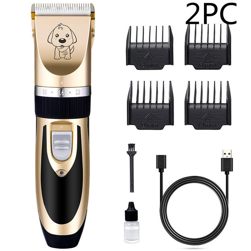 HKM-048083 Pet Grooming Clippers with Titanium Ceramic Blade - USB Rechargeable Dog and Cat Trimmer