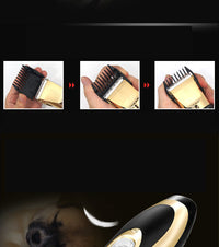 HKM-048083 Pet Grooming Clippers with Titanium Ceramic Blade - USB Rechargeable Dog and Cat Trimmer