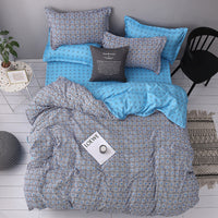HKM-048147 3-Piece Geometric Pattern Bedding Set for 2.0m (6.6 feet) Beds - European and American Style, Made of 100% Polyester