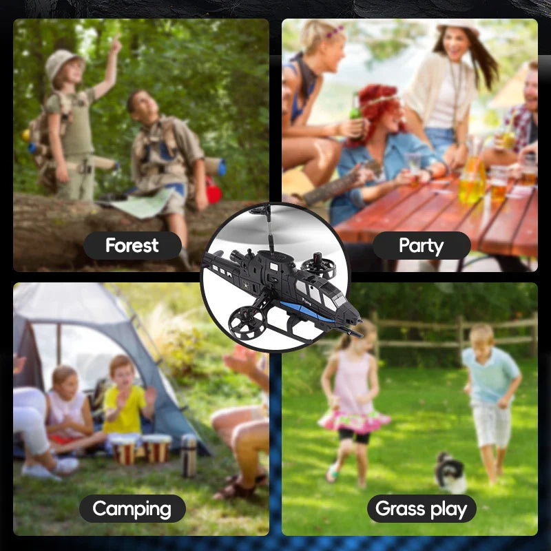 HKM-048339 Remote Control Helicopter Model WT224667 - 2.4G Outdoor Flying Toy for Ages 5 and Up