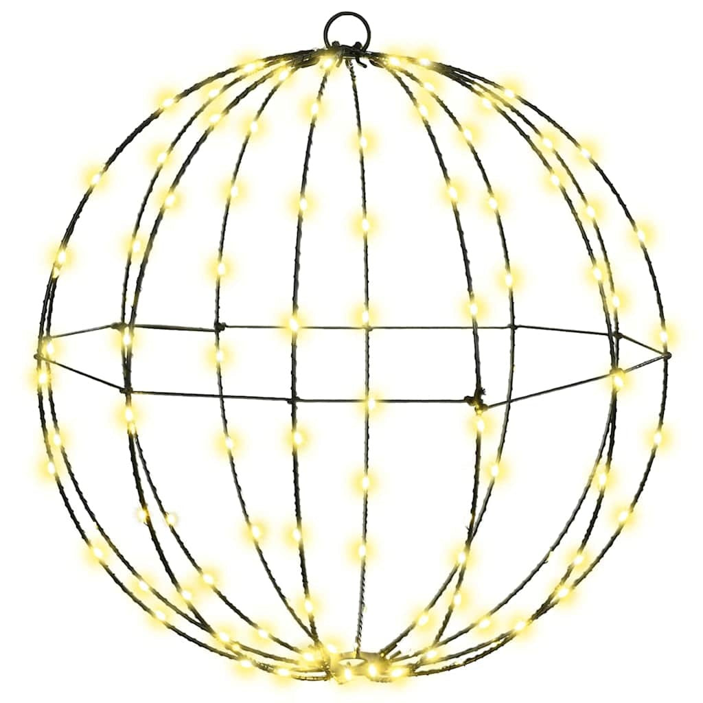 HKM-048339 Warm White LED Ball Ornament with 192 Lights – Metal Décor for Indoor and Sheltered Outdoor Use