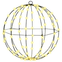 HKM-048339 Warm White LED Ball Ornament with 192 Lights – Metal Décor for Indoor and Sheltered Outdoor Use