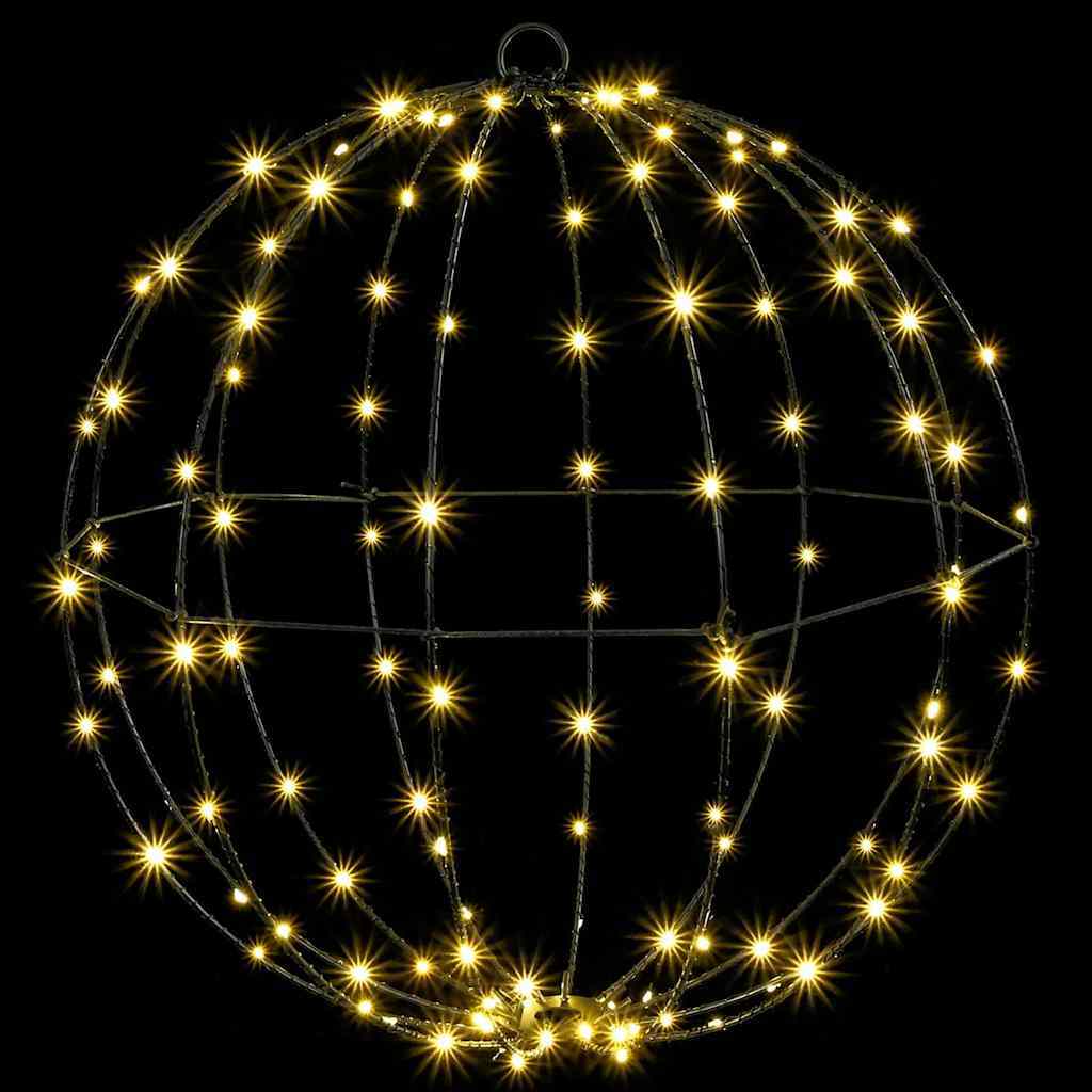 HKM-048339 Warm White LED Ball Ornament with 192 Lights – Metal Décor for Indoor and Sheltered Outdoor Use