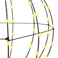 HKM-048339 Warm White LED Ball Ornament with 192 Lights – Metal Décor for Indoor and Sheltered Outdoor Use