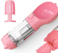 HKM-048403 Pet Multi-functional Water Bottle with Waste Disposal Features - 300ml Capacity, Available in Multiple Colors