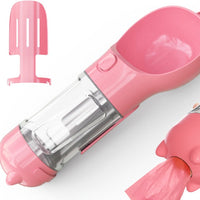 HKM-048403 Pet Multi-functional Water Bottle with Waste Disposal Features - 300ml Capacity, Available in Multiple Colors