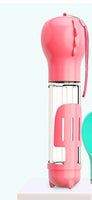 HKM-048403 Pet Multi-functional Water Bottle with Waste Disposal Features - 300ml Capacity, Available in Multiple Colors