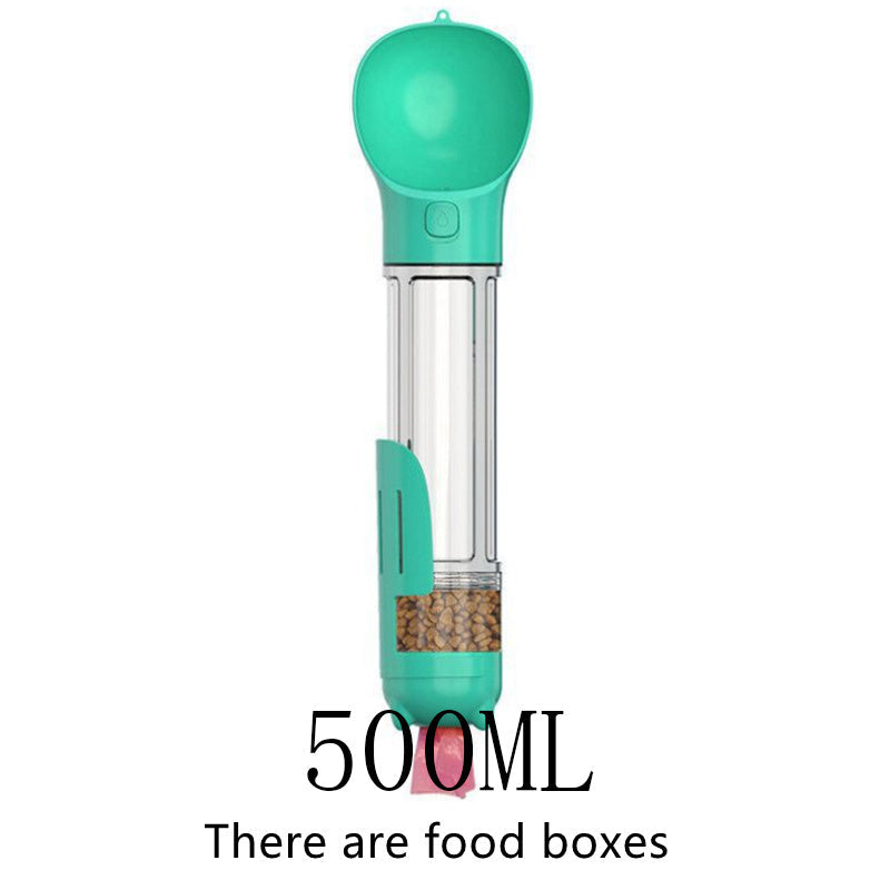 HKM-048403 Pet Multi-functional Water Bottle with Waste Disposal Features - 300ml Capacity, Available in Multiple Colors