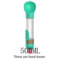 HKM-048403 Pet Multi-functional Water Bottle with Waste Disposal Features - 300ml Capacity, Available in Multiple Colors