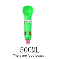 HKM-048403 Pet Multi-functional Water Bottle with Waste Disposal Features - 300ml Capacity, Available in Multiple Colors