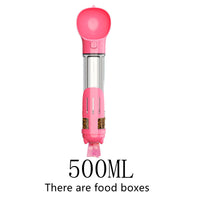 HKM-048403 Pet Multi-functional Water Bottle with Waste Disposal Features - 300ml Capacity, Available in Multiple Colors