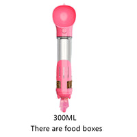 HKM-048403 Pet Multi-functional Water Bottle with Waste Disposal Features - 300ml Capacity, Available in Multiple Colors