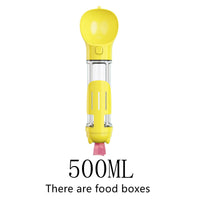 HKM-048403 Pet Multi-functional Water Bottle with Waste Disposal Features - 300ml Capacity, Available in Multiple Colors