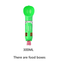 HKM-048403 Pet Multi-functional Water Bottle with Waste Disposal Features - 300ml Capacity, Available in Multiple Colors