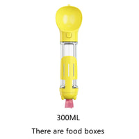 HKM-048403 Pet Multi-functional Water Bottle with Waste Disposal Features - 300ml Capacity, Available in Multiple Colors