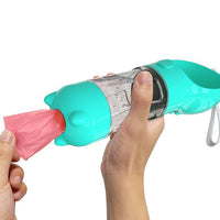 HKM-048403 Pet Multi-functional Water Bottle with Waste Disposal Features - 300ml Capacity, Available in Multiple Colors