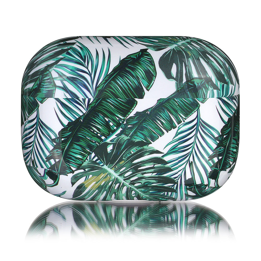 HKM-048403 Tropical Banana Leaves TPU Earphone Case for AirPods 1/2 & Pro Models