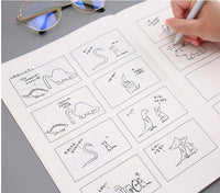 HKM-048467 A4 Mirror Comic Book with Kraft Paper Cover - Nostalgic Retro Style, 64 Pages of Kodolin Paper