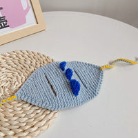 HKM-048531 Knitted Dinosaur Hat for Cats - Blue, Green, Purple, Yellow Options Available