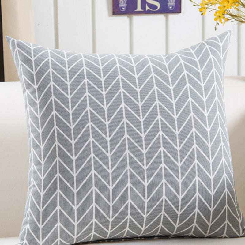 HKM-048595 Plush Geometric Black and Yellow Sofa Pillowcase, 45x45cm for Living Room, Bedroom, and More