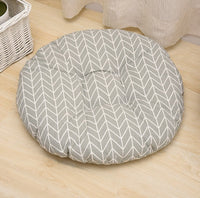 HKM-048659 Modern Round Cotton Core Seat Cushion - Floral Design, 40cm & 50cm