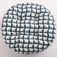 HKM-048659 Modern Round Cotton Core Seat Cushion - Floral Design, 40cm & 50cm
