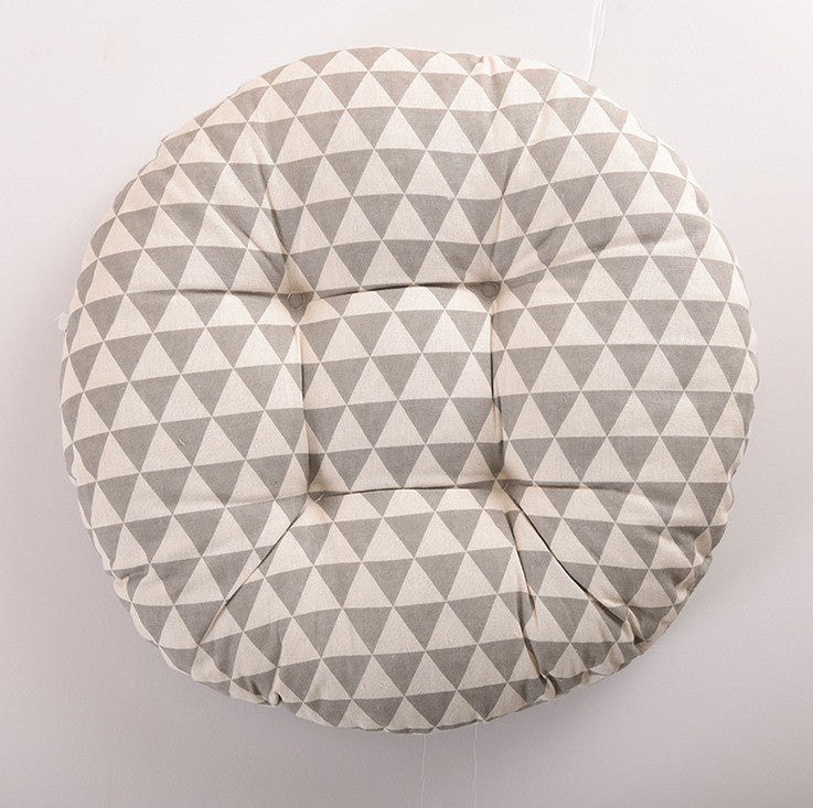 HKM-048659 Modern Round Cotton Core Seat Cushion - Floral Design, 40cm & 50cm
